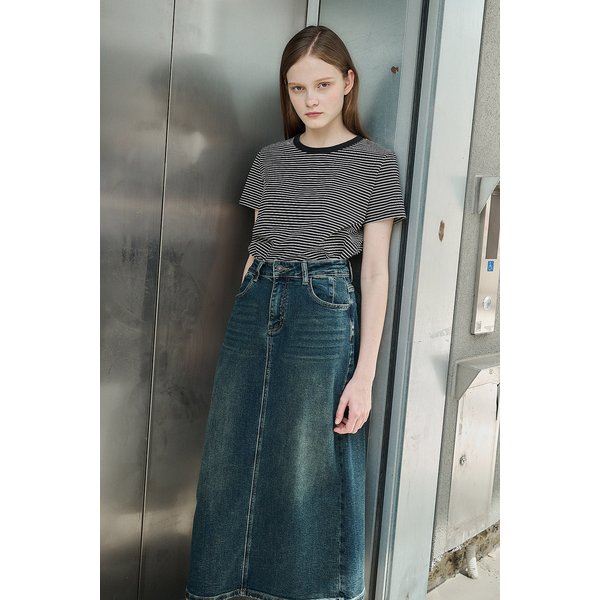 [여주점] 올앤선드리 데님 롱 스커트 A5M4I296