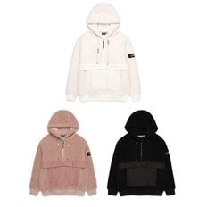 차퍼 우븐 믹스 FLEECE 뽀글이 Hoody 214UHD120