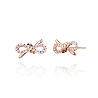 스톤헨지 Love Knot 14K 큐빅 귀걸이 SA24C22U