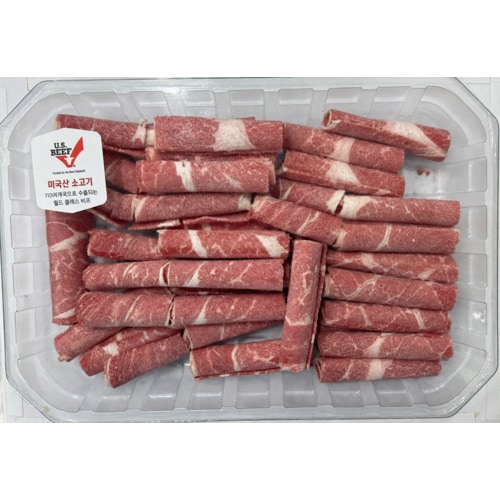 미국산냉동척아이롤샤브샤브500g