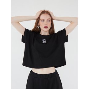 Illite daily crop t-shirt (Black)