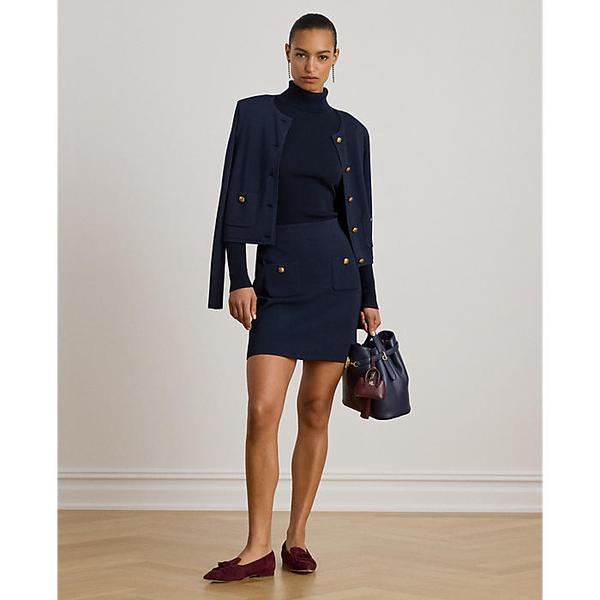 버튼 트림 스웨터 펜슬 미니스커트(WMLRSKTS6H20296410)