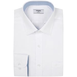 레노마 일반핏 데일리셔츠로입기좋은 피케 스퀘어 도비 흰색 긴팔셔츠(RLSSG0010-WH)