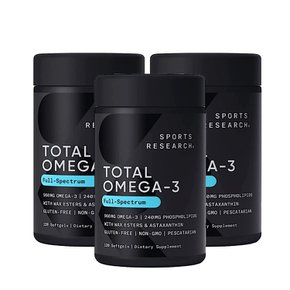 스포츠리서치 토탈 오메가3 Total Omega-3 120정 3개