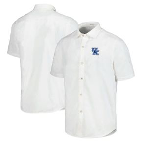 4272874 Tommy Bahama Mens White Kentucky Wildcats Coconut Point Palm Vista IslandZone Camp