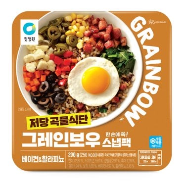 청정원 그레인보우 베이컨&할라피뇨 200g*5개(스냅팩)/냉동