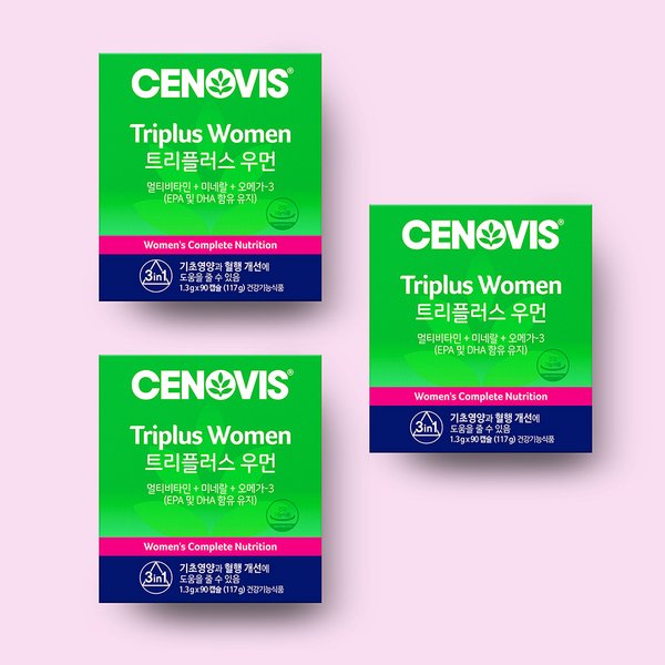 여성 트리플러스우먼 멀티비타민미네랄 (90캡슐) 3통