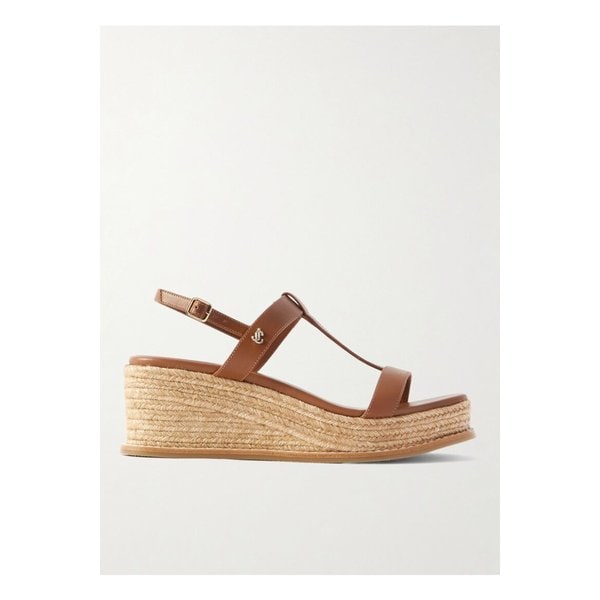 테이아 60 가죽 에스파드리유 웨지 샌들 1647597360468246