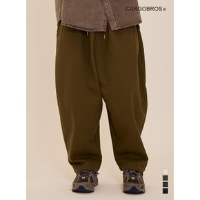 CB BASIC COTTON WIDE BANDING PANTS (KHAKI)