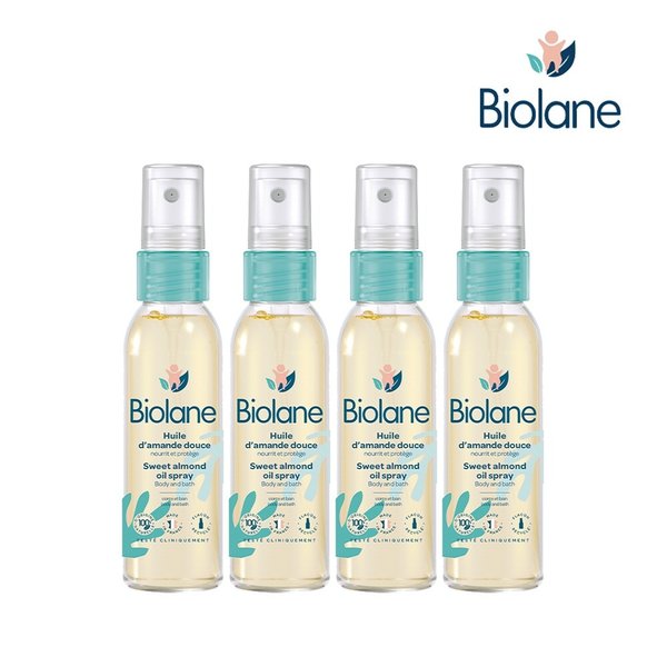 스위트아몬드 오일 스프레이 75ml x4개 고보습 베이비 마사지 신생아 두피각질 바디오일