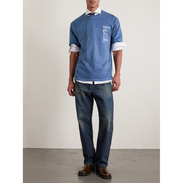 네이버후드 로고 프린트 코튼 저지 티셔츠 46376663162915437