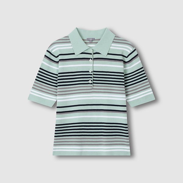 여 강연 카라 반팔 니트 J116202729046