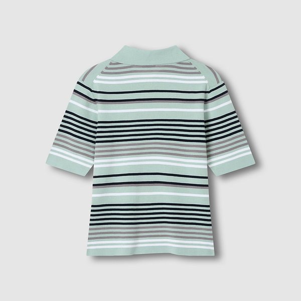 여 강연 카라 반팔 니트 J116202729046