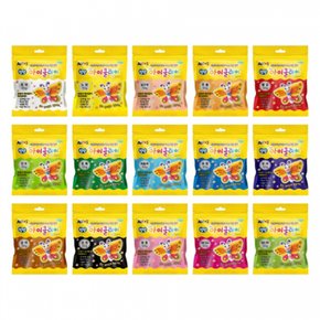 박스 파우치 유아점토 점토 50G 갈색