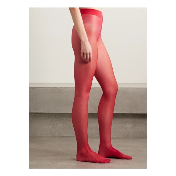 새틴 터치 20 데니어 타이즈 레드 46376663162951428