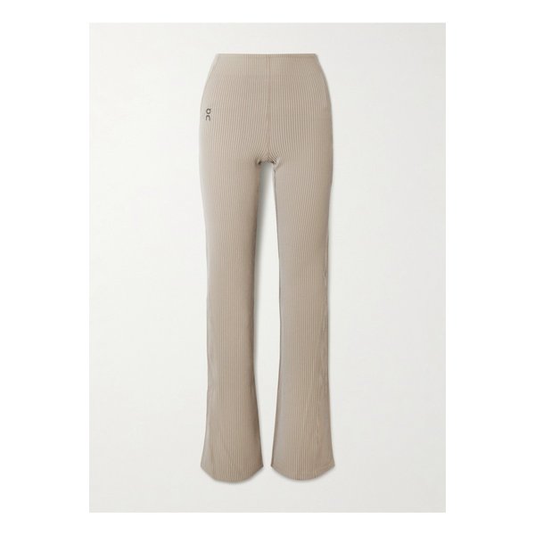 러닝 올 데이 스트라이프 골지 스트레치  저지 플레어 팬츠 베이지 46376663162951812