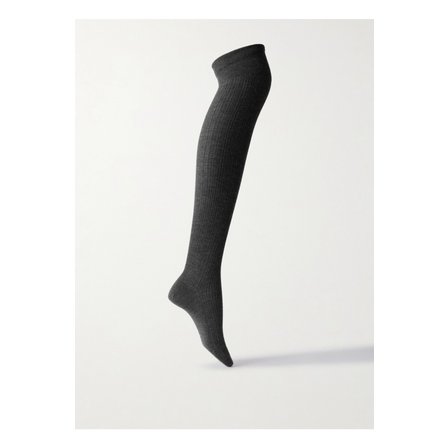 부르넬로쿠치넬리 브루넬로쿠치넬리 골지 캐시미어 혼방 양말 다크 그레이 46376663162900493
