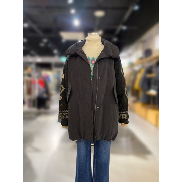 [여주점] 인타르시아 니트 소매 다운 (BAPDA5561)