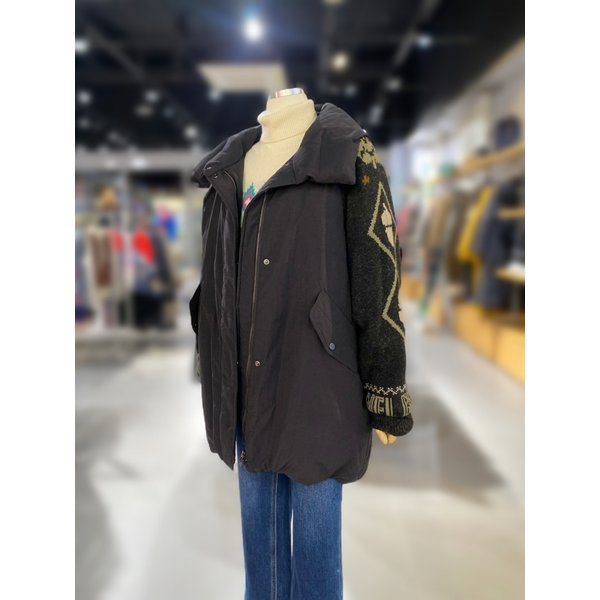 [여주점] 인타르시아 니트 소매 다운 (BAPDA5561)