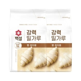  백설 강력 밀가루 2.5kg x2개