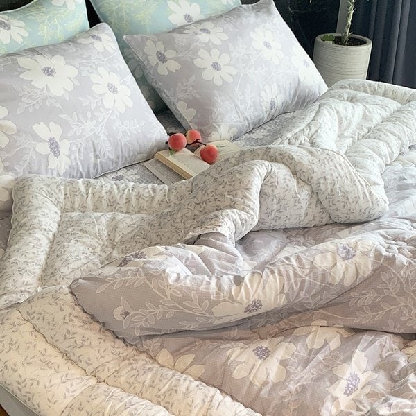 샤르르 데이지포그 코마사 순면 60수 차렵이불 Q