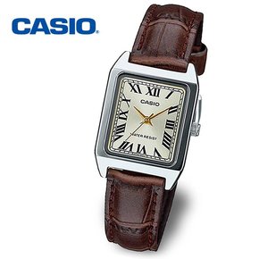 [정품] CASIO  스퀘어 LTP-V007L-9B 여성 가죽 수능시계