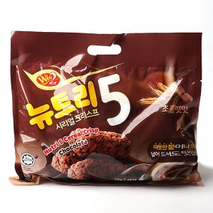 글로벌푸드 뉴트리5 시리얼 크리스프 곡물과자 초콜릿맛 10g x 40개