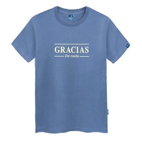 그라시아스 라운드 반팔티 남녀공용 빅사이즈 S~4XL 박스티 면티 커플티 단체티 티셔츠