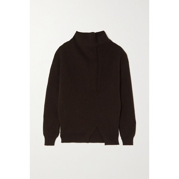 Dassimo Ribbed Wool Turtleneck Sweater 브라운 17266703523579615