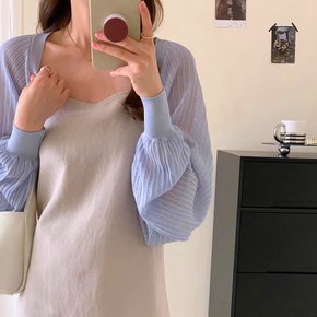 여름 데일리 시스루 살안타 볼레로 니트 가디건