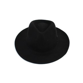 V Wire Black Wool Fedora 울페도라