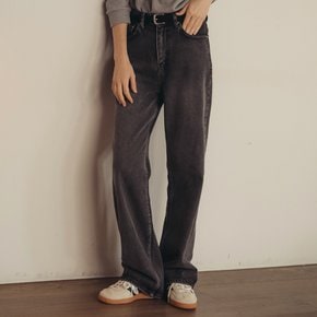 All brush washing denim pants_Vintage black