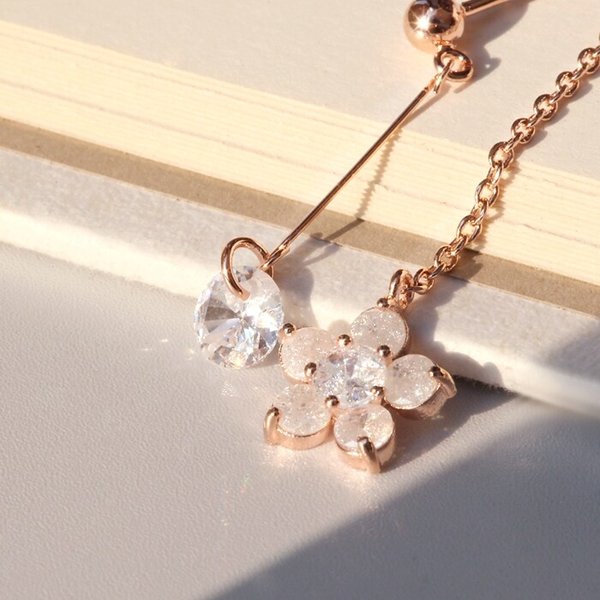 14k G.F 소나 아이스큐빅 드롭 귀걸이 A00552