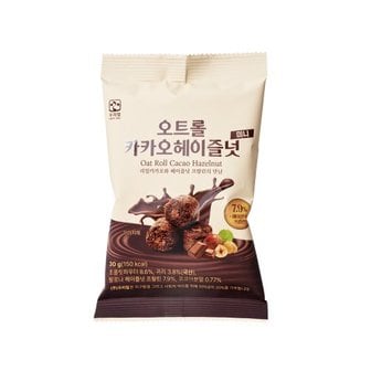 우리밀 오트롤 카카오헤이즐넛30g*7봉