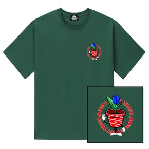 FLOWER CUP 티셔츠 - 그린