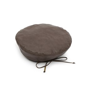 PLATE BERET / STRAP / LEATHER / BROWN