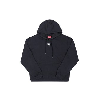 디젤 A20447 0BKBW 900 (S-NORM-HOOD-IOD) 오벌 D 로고 남성 후드티