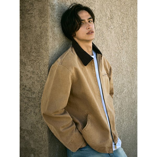 콘트라스트 카라 집업 워크자켓 MJK122 / 2color M