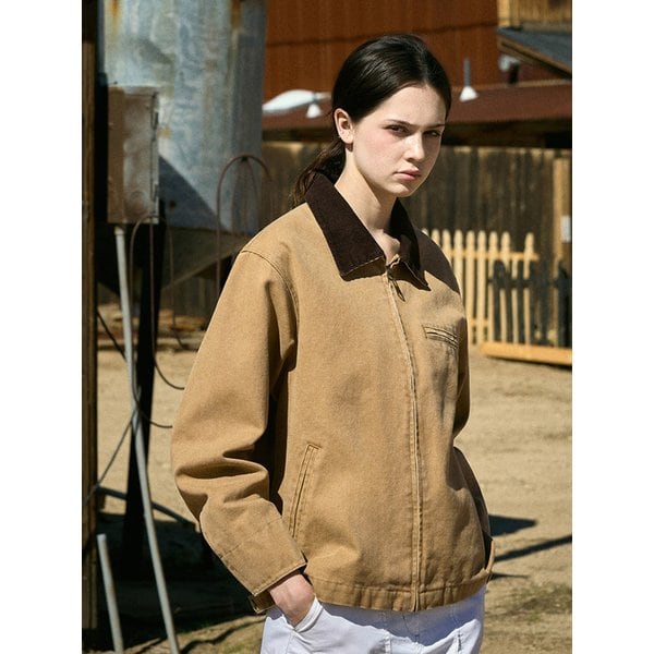 콘트라스트 카라 집업 워크자켓 MJK122 / 2color M