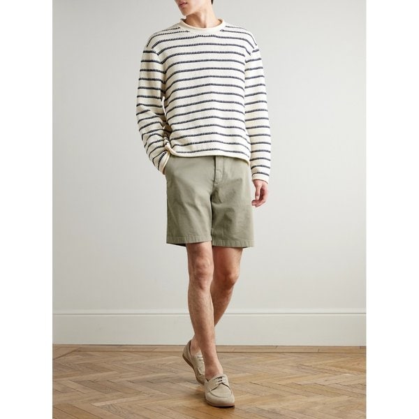 미스터 피 스트레이트 레그 가먼트 다이 코튼 블렌드 트윌 버뮤다 쇼츠 46376663163001594