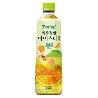  티로그 제주청귤 아이스티 녹차 제로칼로리 500ml x 20개