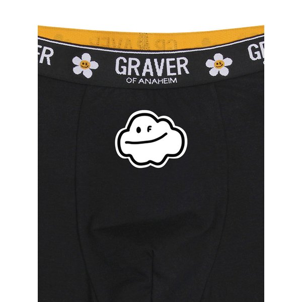 [1PACK]구름 스마일 맨즈 드로즈_블랙