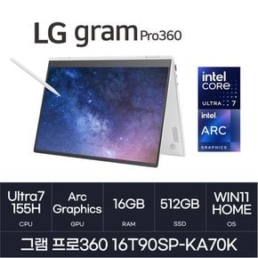 LG전자 그램 프로360 16T90SP-KA70K