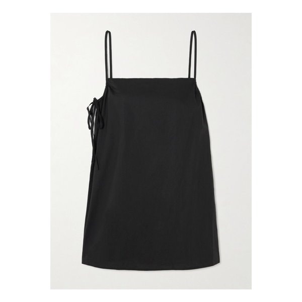 데이지 스튜디오 드로커브 타이 디테일  코튼 포플린 미니 드레스 블랙 1647597359857596