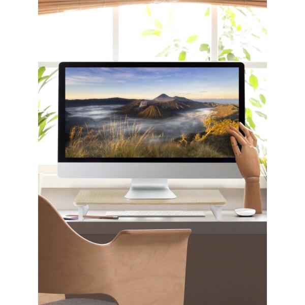 우드 컴퓨터 모니터 거치대 받침대 LDS-08