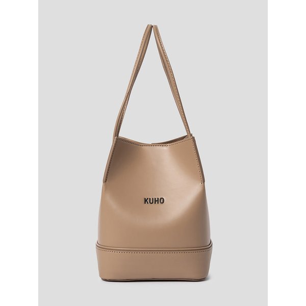 [KUHO] Leather Mini Square Bucket Bag Yellowish Brown (KF36D4MY1B ...