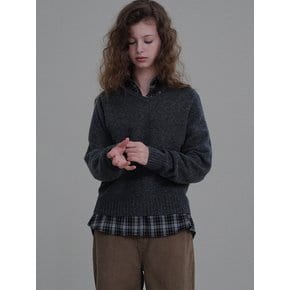 Monet v-neck knit (charcoal)