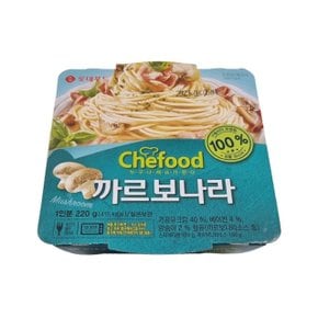 간편조리 양송이 베이컨 담백 크림 쉐푸드 까르보나라 스파게티 220g