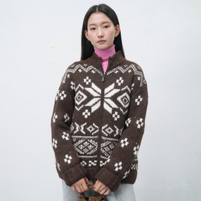 UNISEX 하이넥 노르딕 집업 가디건 [2COL] / SBE4U04017-WOMAN