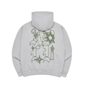 GOTHIC STAR POINT HOODIE LIGHT GREY - 고딕스타